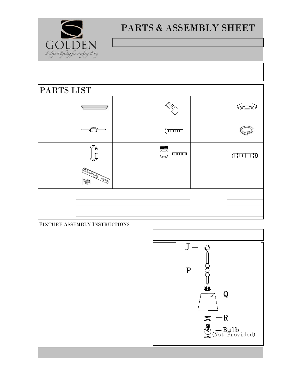 Golden Lighting 3500-M1L AB User Manual | 2 pages