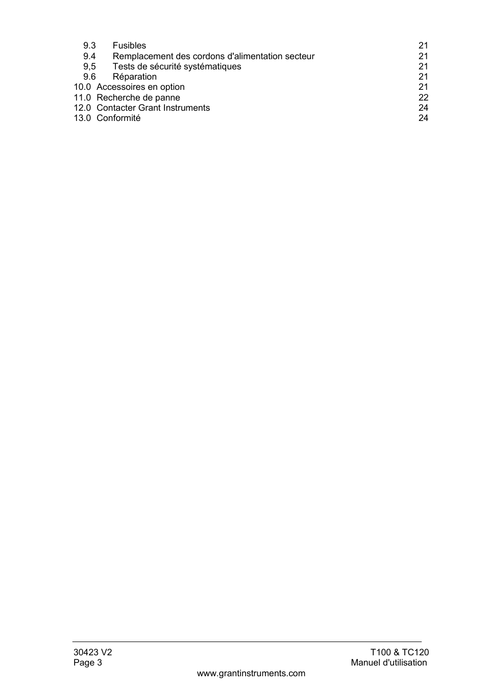 Grant Instruments TC120 Operating Manual User Manual | Page 28 / 124