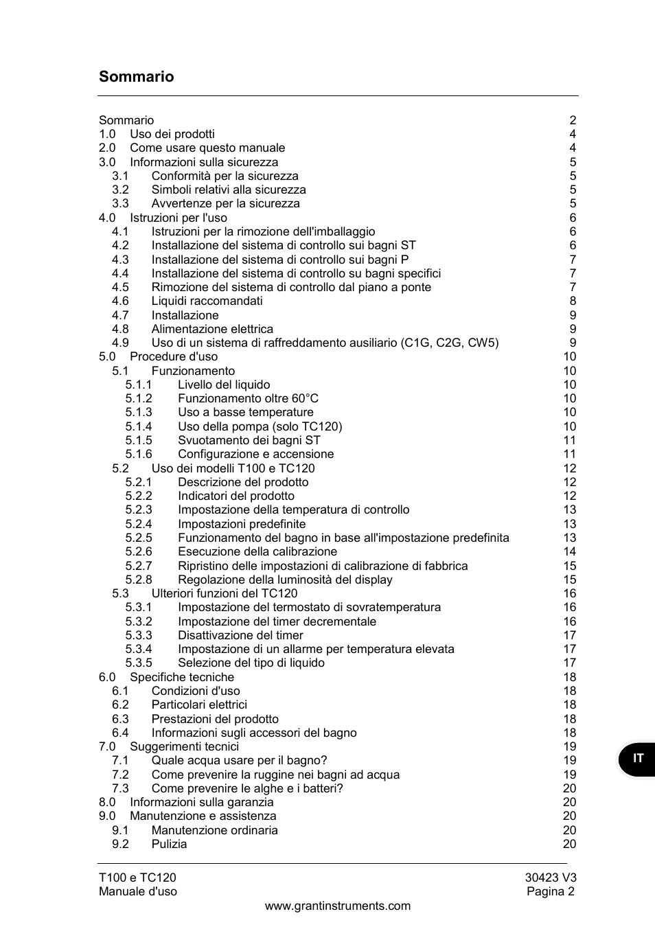 Grant Instruments TC120 Operating Manual User Manual | Page 75 / 124