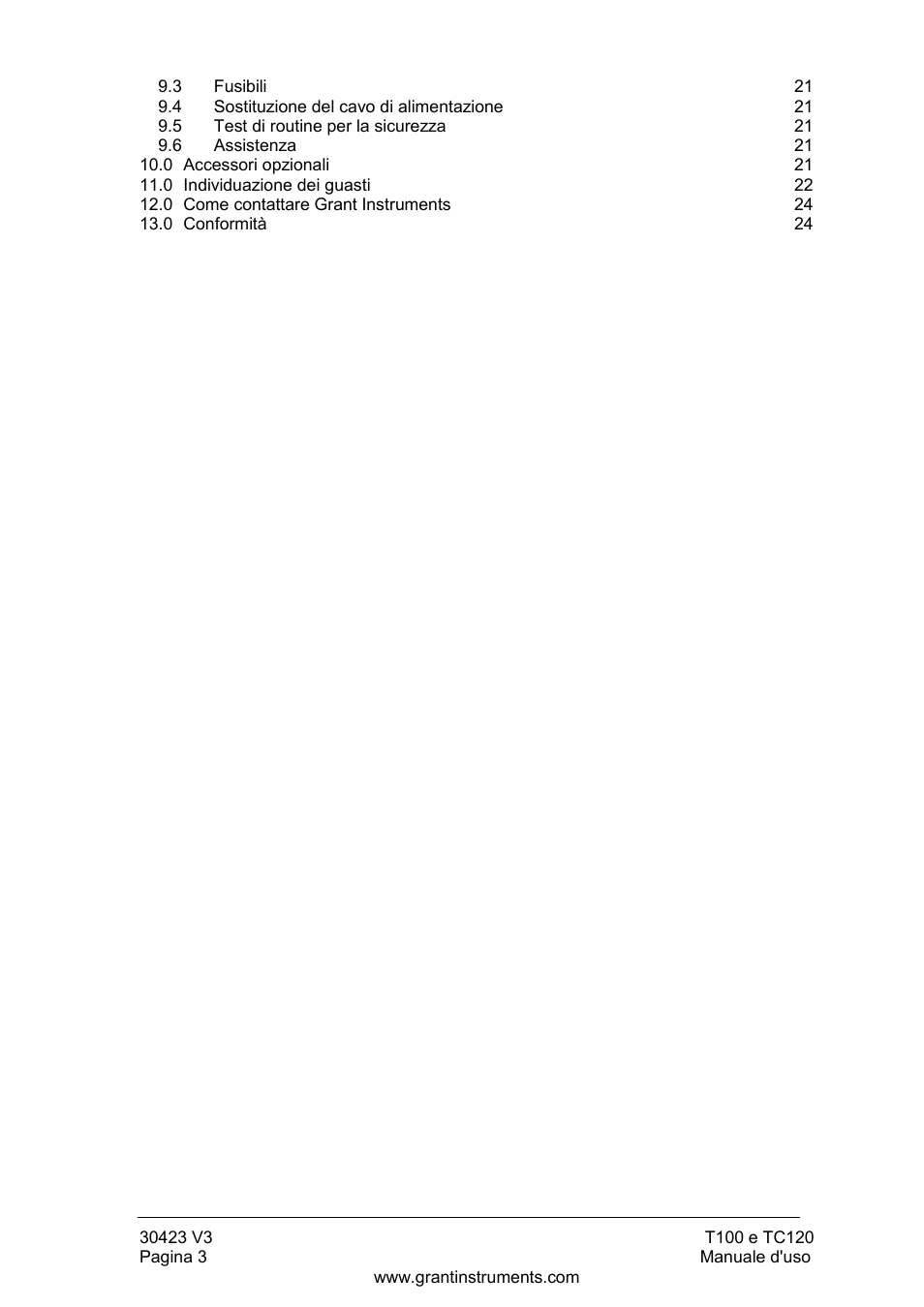 Grant Instruments TC120 Operating Manual User Manual | Page 76 / 124