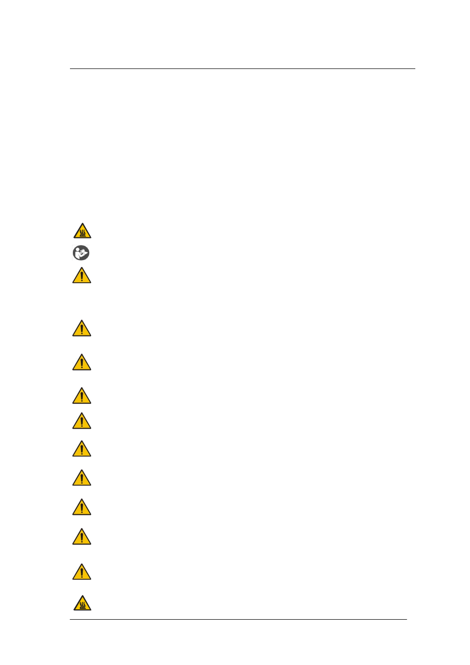 Informazioni sulla sicurezza, Conformità per la sicurezza, Simboli relativi alla sicurezza | Avvertenze per la sicurezza, 0 informazioni sulla sicurezza | Grant Instruments TXF200 Operating Manual User Manual | Page 132 / 214