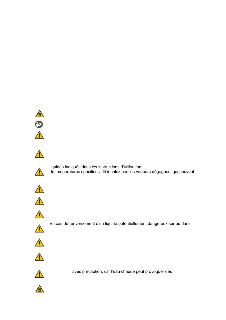 Informations relatives à la sécurité, Normes de sécurité, Symboles de sécurité | Avertissements relatifs à la sécurité, 0 informations relatives à la sécurité | Grant Instruments TXF200 Operating Manual User Manual | Page 48 / 214