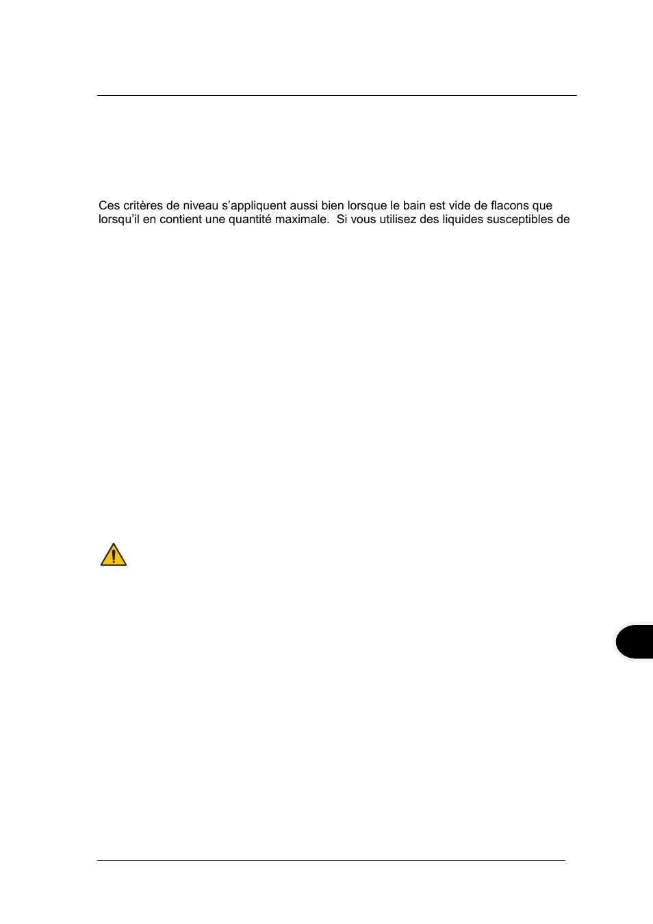 Procédures de fonctionnement, Fonctionnement, Niveau de liquide | Fonctionnement au-dessus de 60 °c, Fonctionnement à basses températures, Utilisation de la pompe, 0 procédures de fonctionnement | Grant Instruments TXF200 Operating Manual User Manual | Page 53 / 214