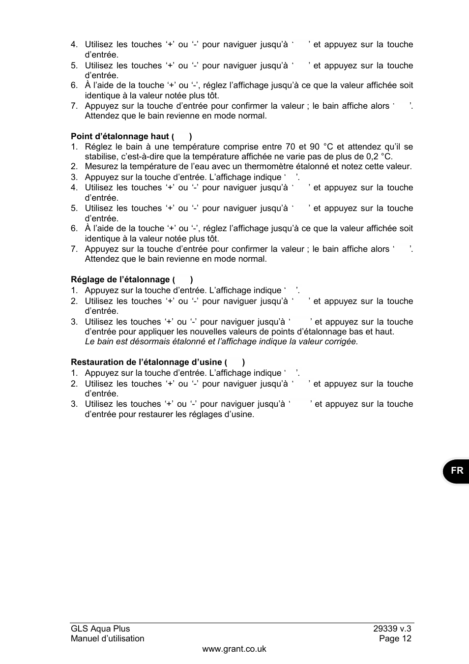 Grant Instruments GLS Aqua Plus Operating Manual User Manual | Page 31 / 94