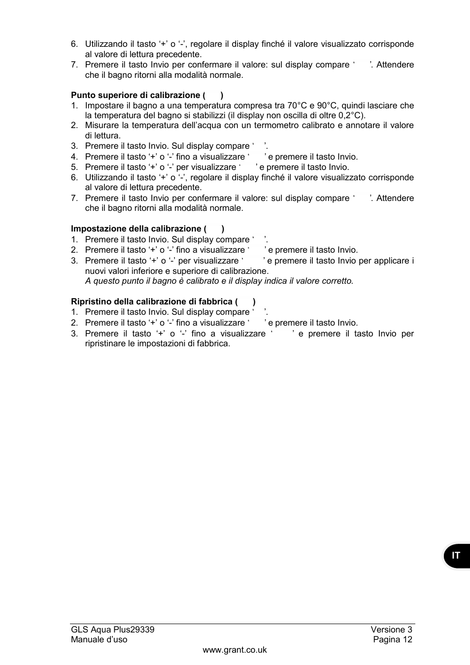 Grant Instruments GLS Aqua Plus Operating Manual User Manual | Page 69 / 94