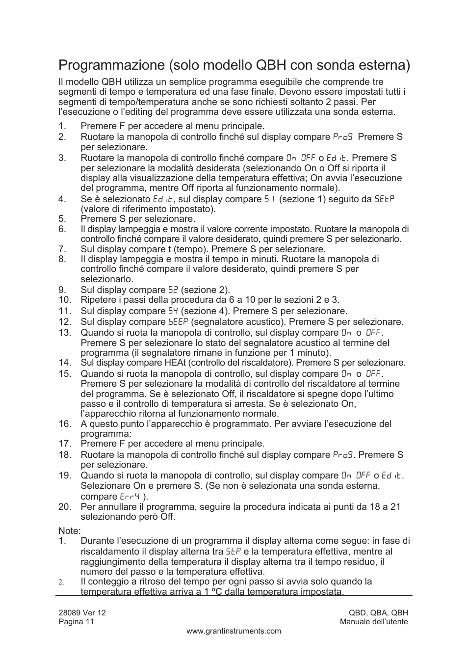 Grant Instruments QBH User Manual | Page 60 / 84