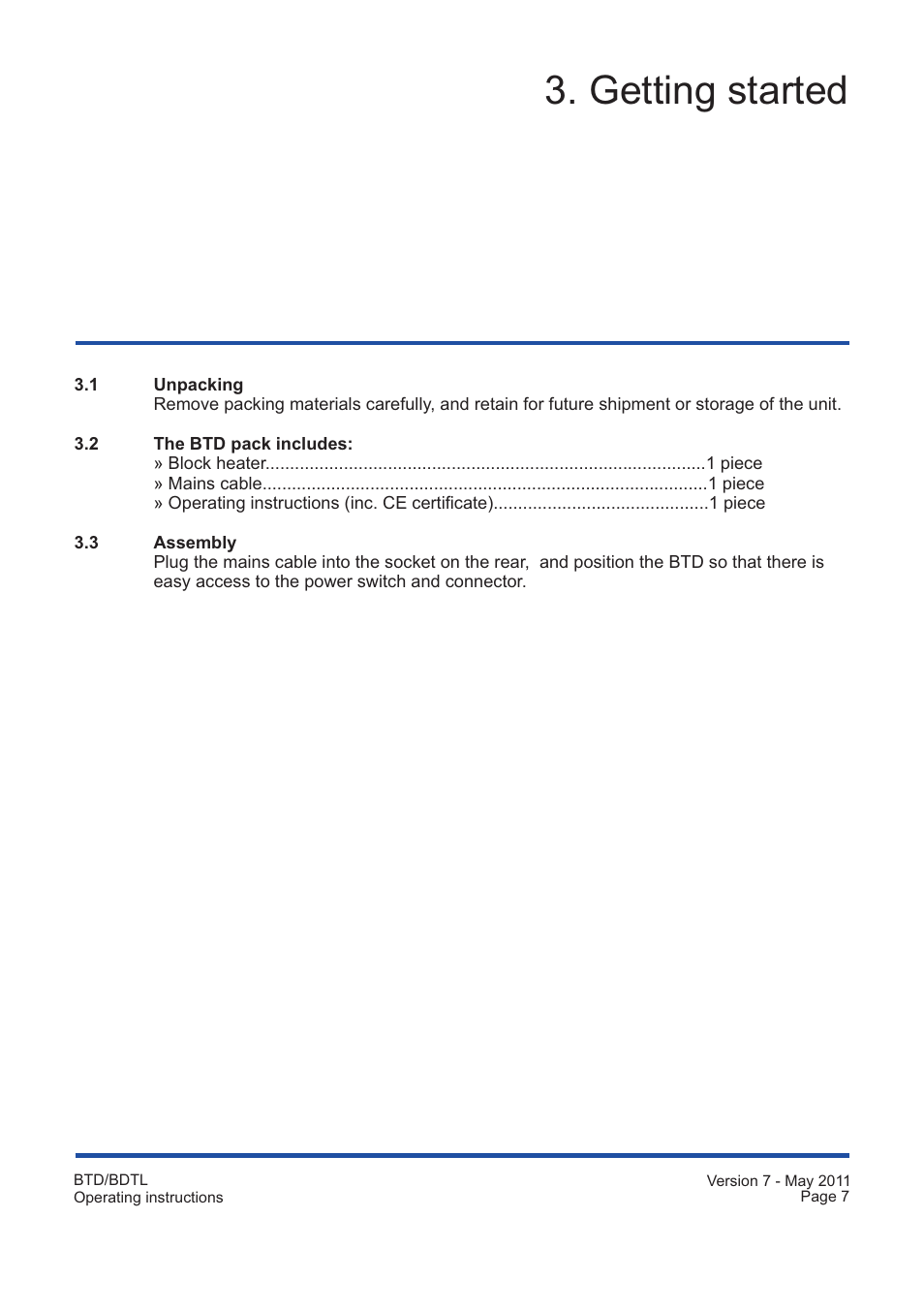 Getting started | Grant Instruments BTDL User Manual | Page 7 / 16