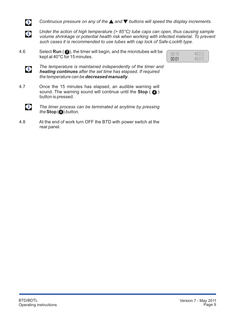 Grant Instruments BTDL User Manual | Page 9 / 16
