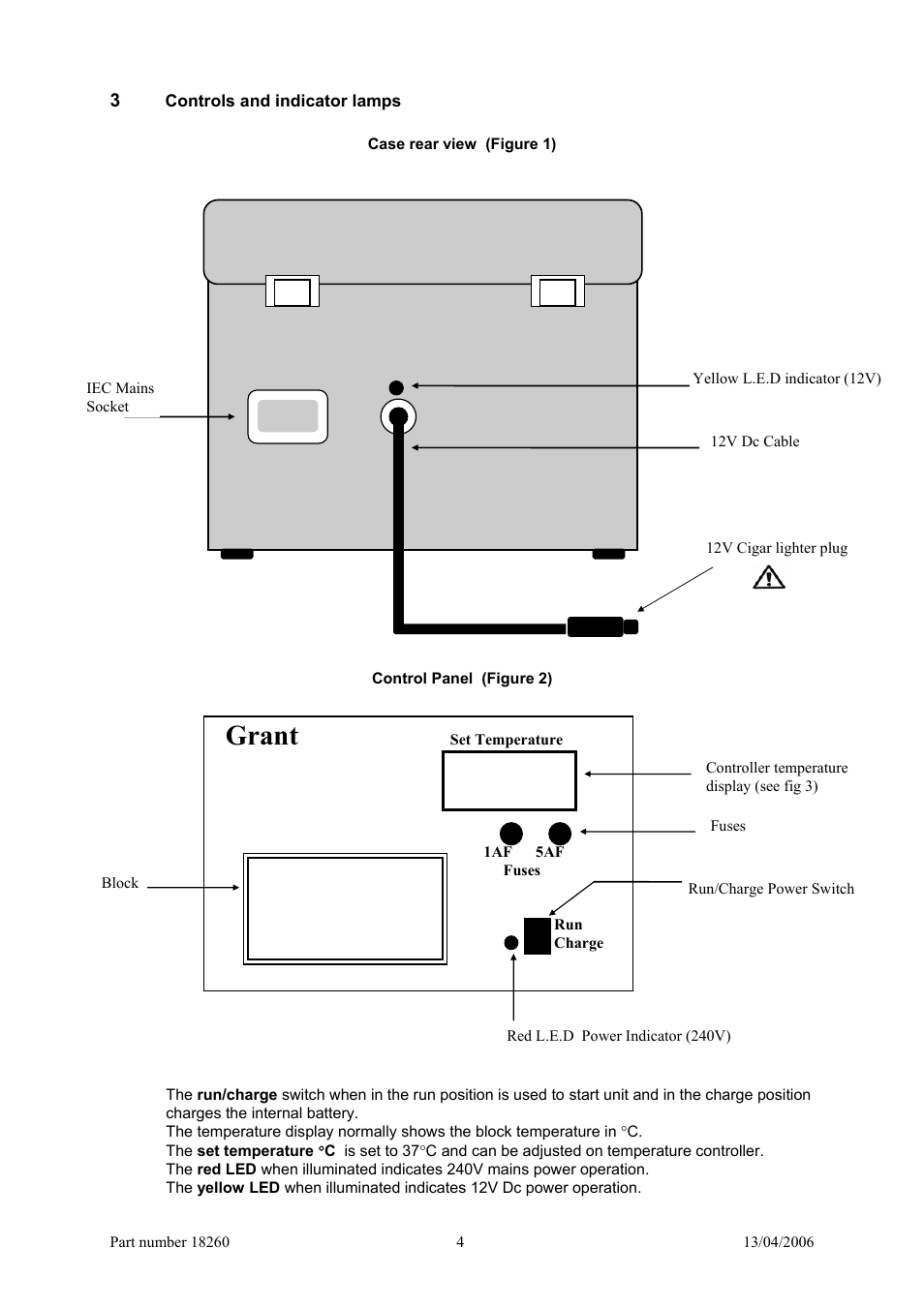 Grant | Grant Instruments Transportable Incubator User Manual | Page 4 / 8