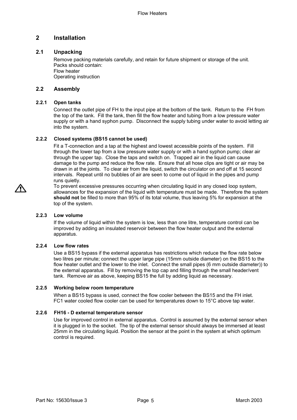 Grant Instruments FH16-D User Manual | Page 5 / 13