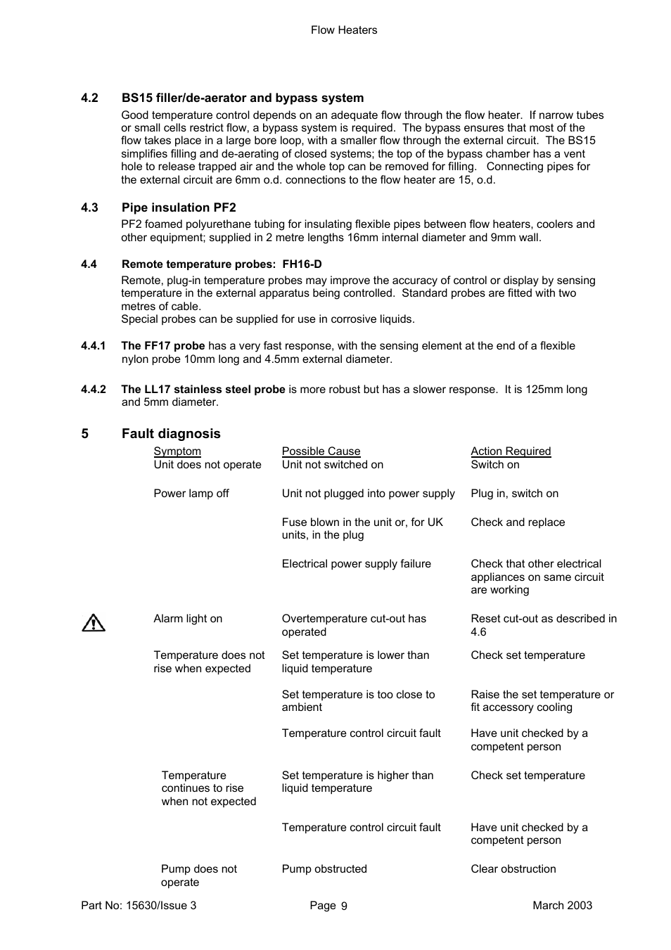 Grant Instruments FH16-D User Manual | Page 9 / 13