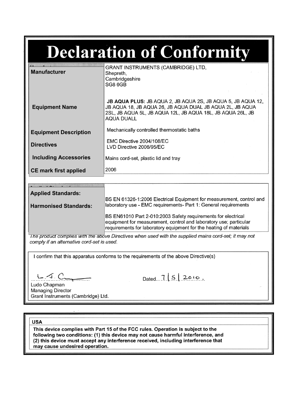 Grant Instruments SBB Aqua Plus User Manual | Page 101 / 104