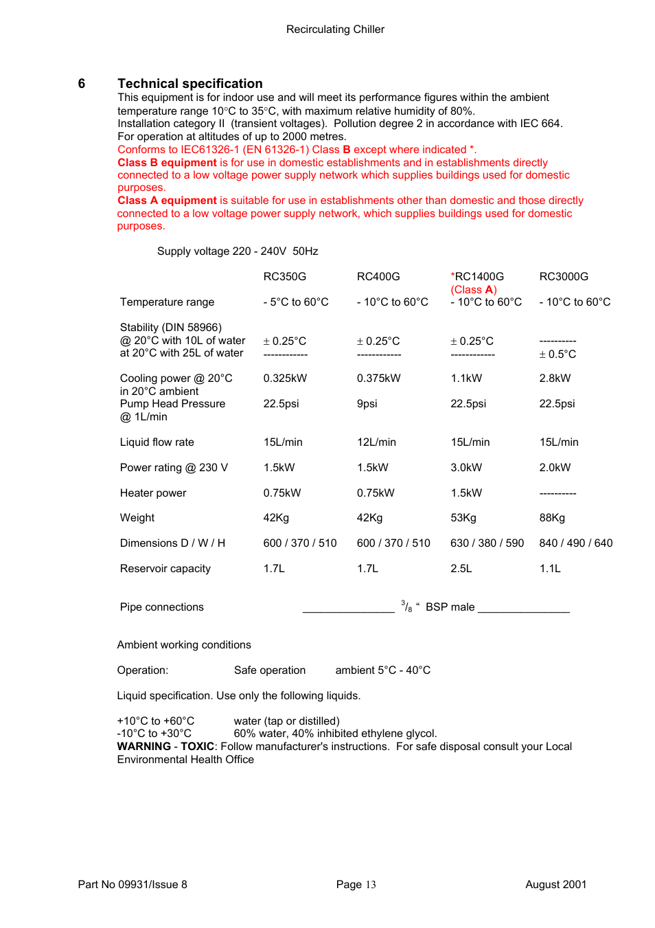 Grant Instruments RC User Manual | Page 13 / 16