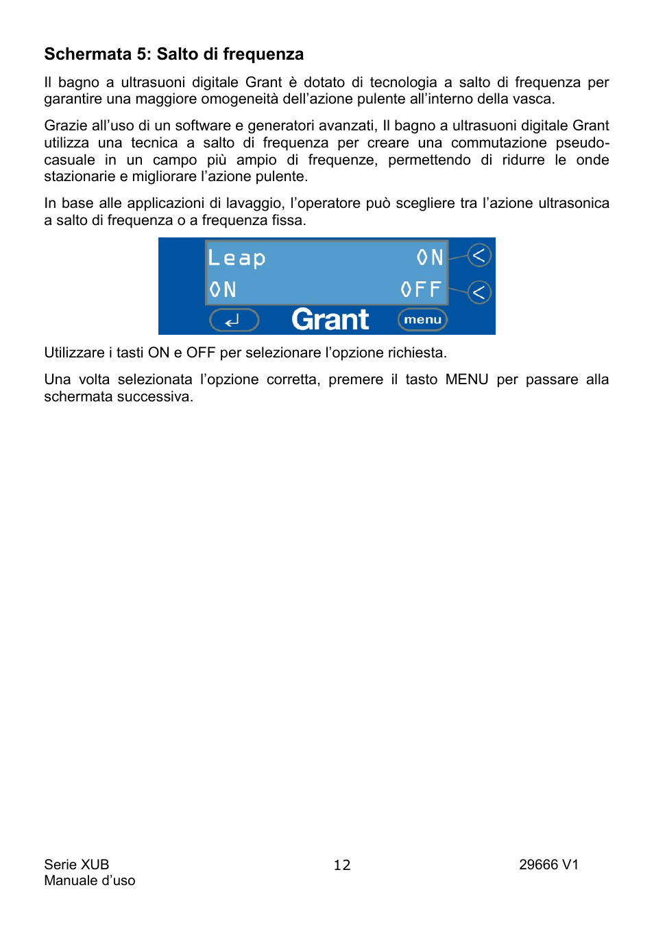 Schermata 5: salto di frequenza | Grant Instruments XUB Series User Manual | Page 106 / 156