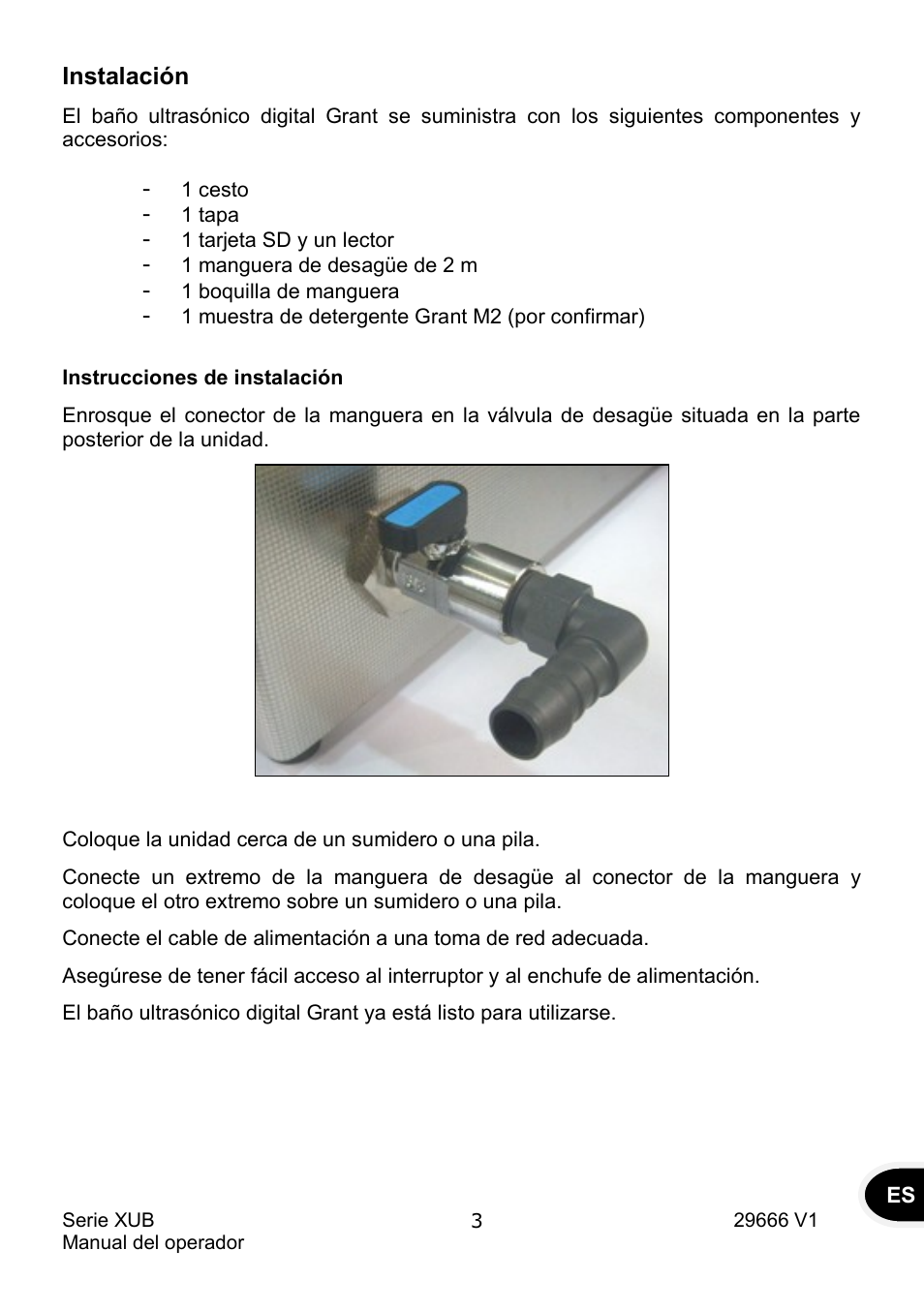 Instalación | Grant Instruments XUB Series User Manual | Page 127 / 156