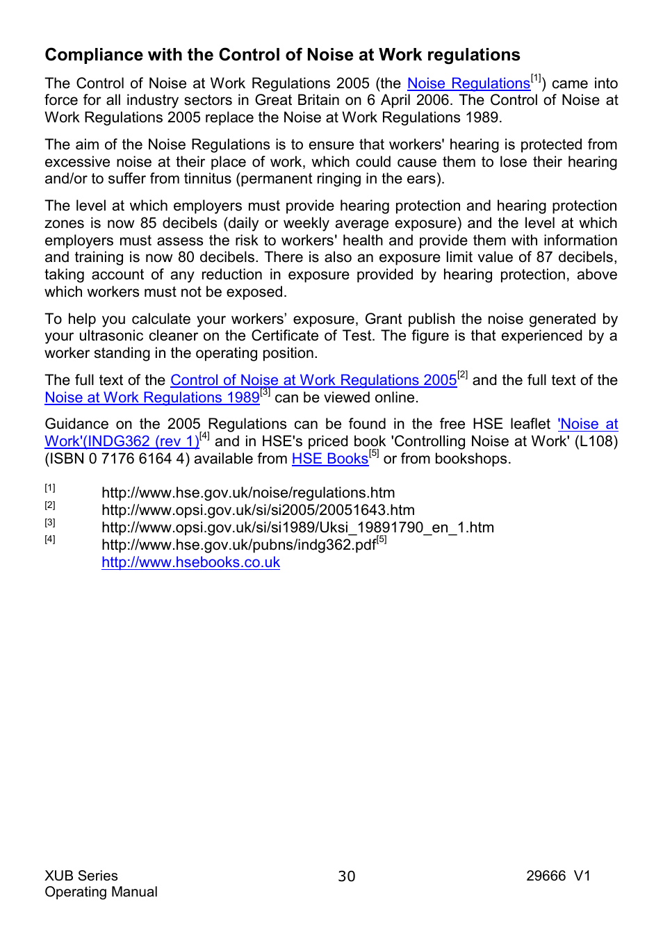 Service record | Grant Instruments XUB Series User Manual | Page 32 / 156