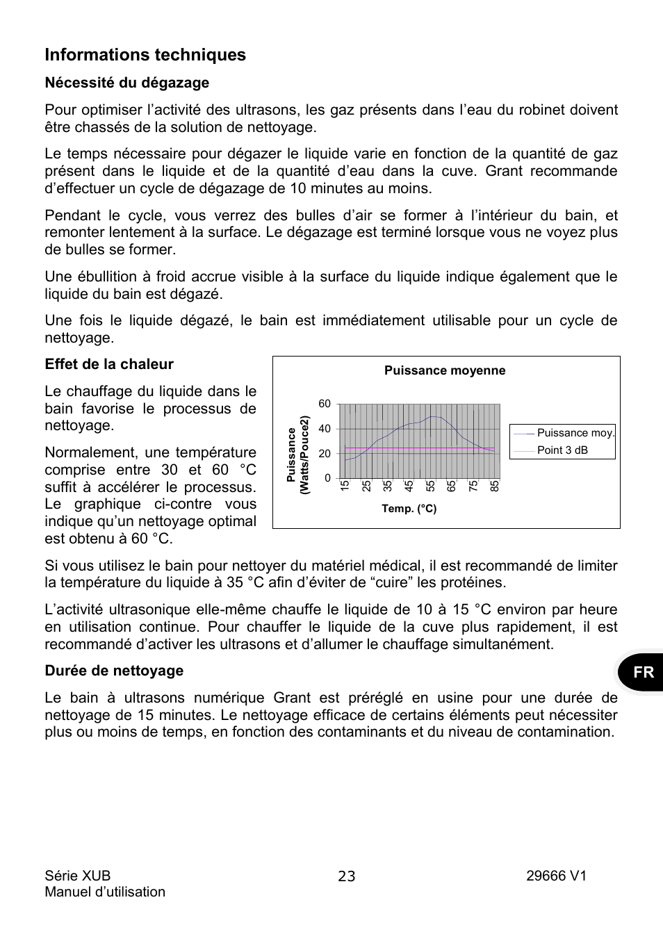 Informations techniques | Grant Instruments XUB Series User Manual | Page 57 / 156