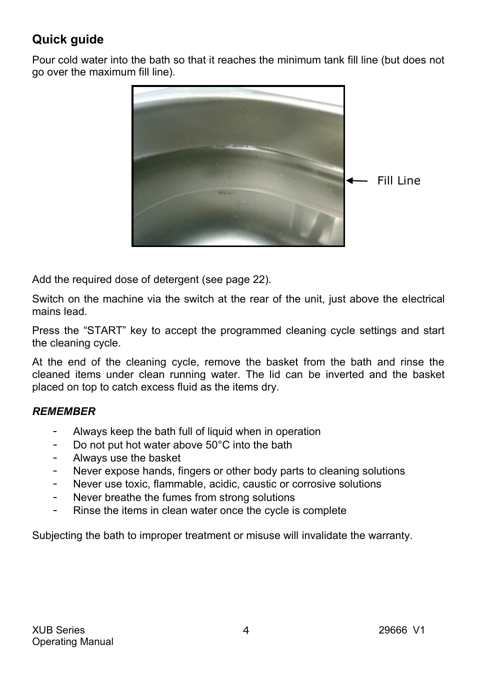 Quick guide | Grant Instruments XUB Series User Manual | Page 6 / 156