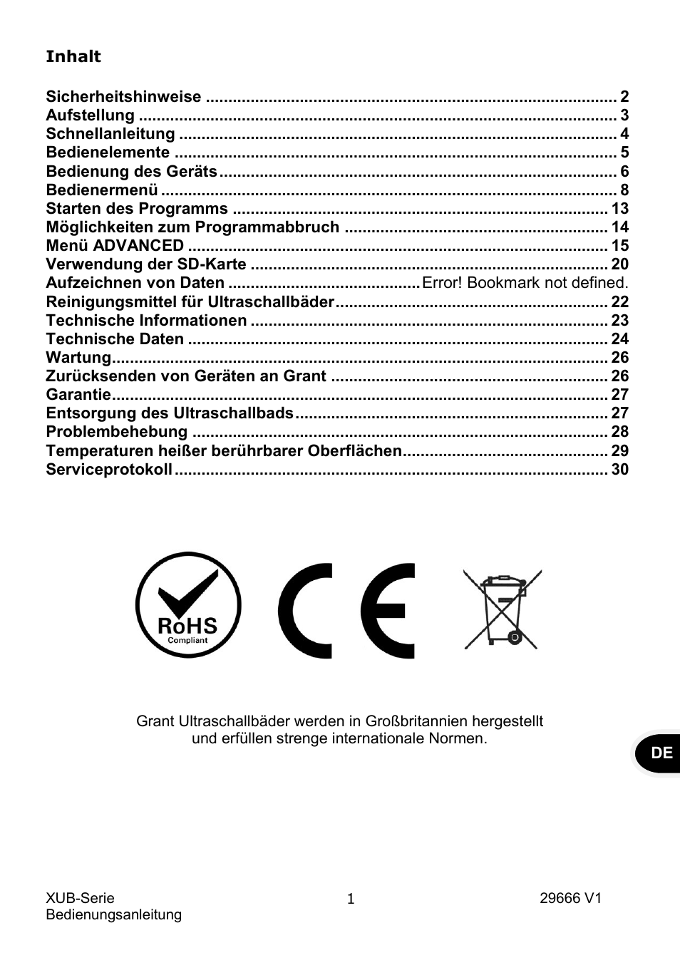 Grant Instruments XUB Series User Manual | Page 65 / 156
