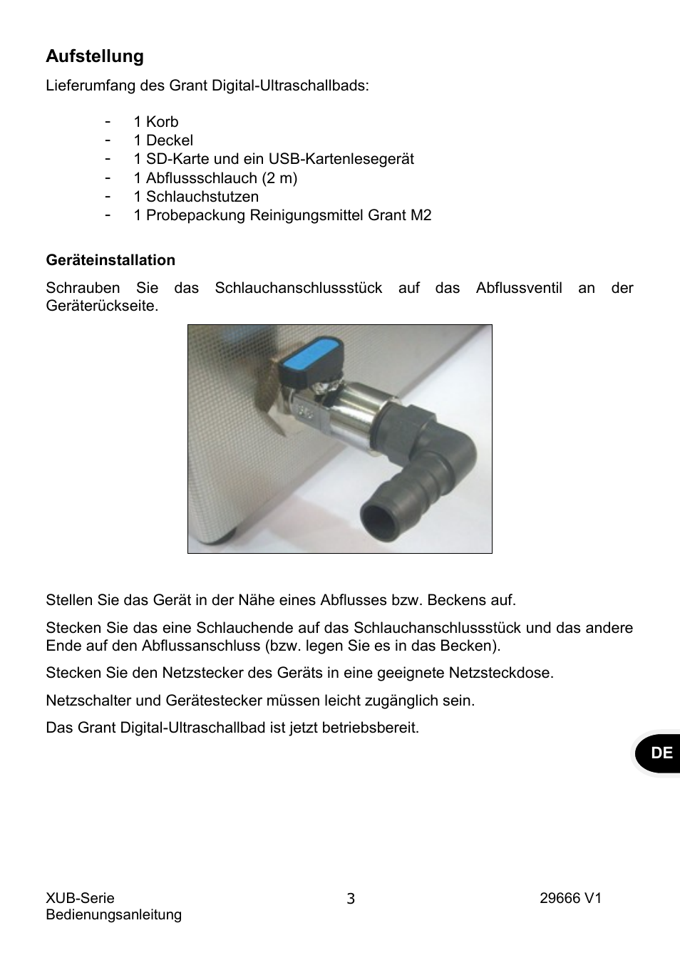 Aufstellung | Grant Instruments XUB Series User Manual | Page 67 / 156