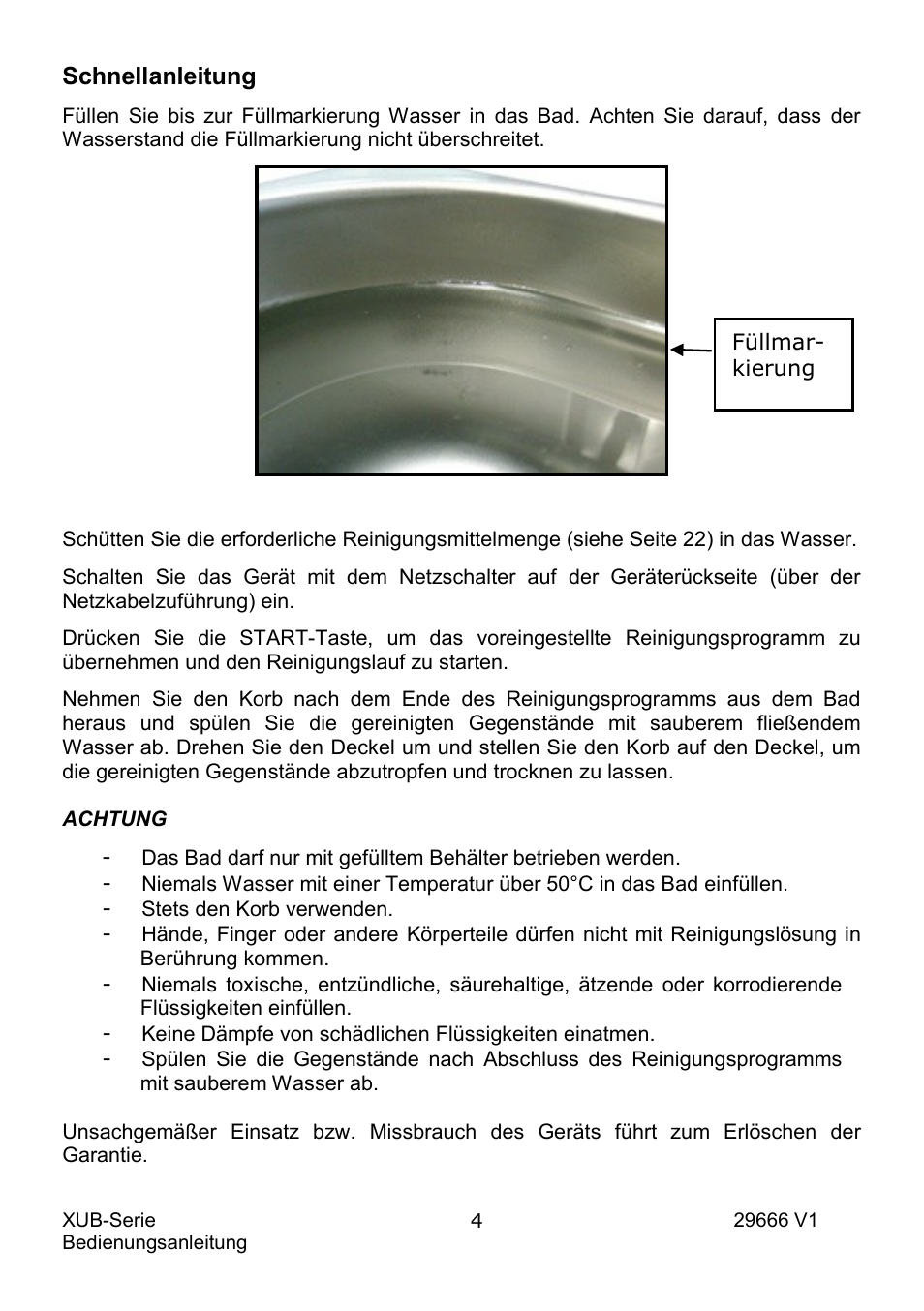 Schnellanleitung | Grant Instruments XUB Series User Manual | Page 68 / 156