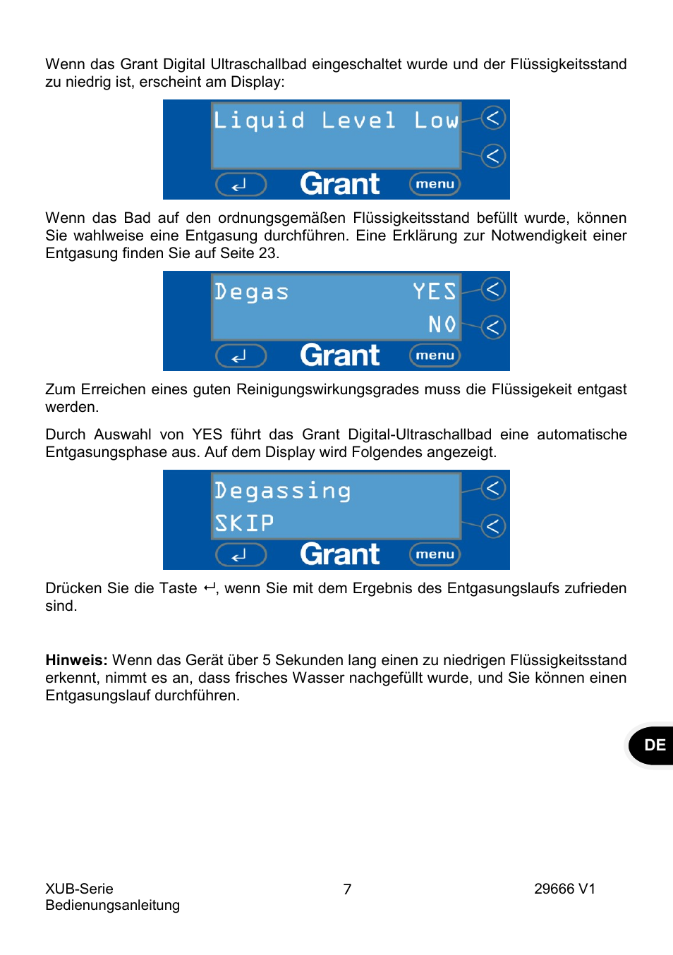 Grant Instruments XUB Series User Manual | Page 71 / 156