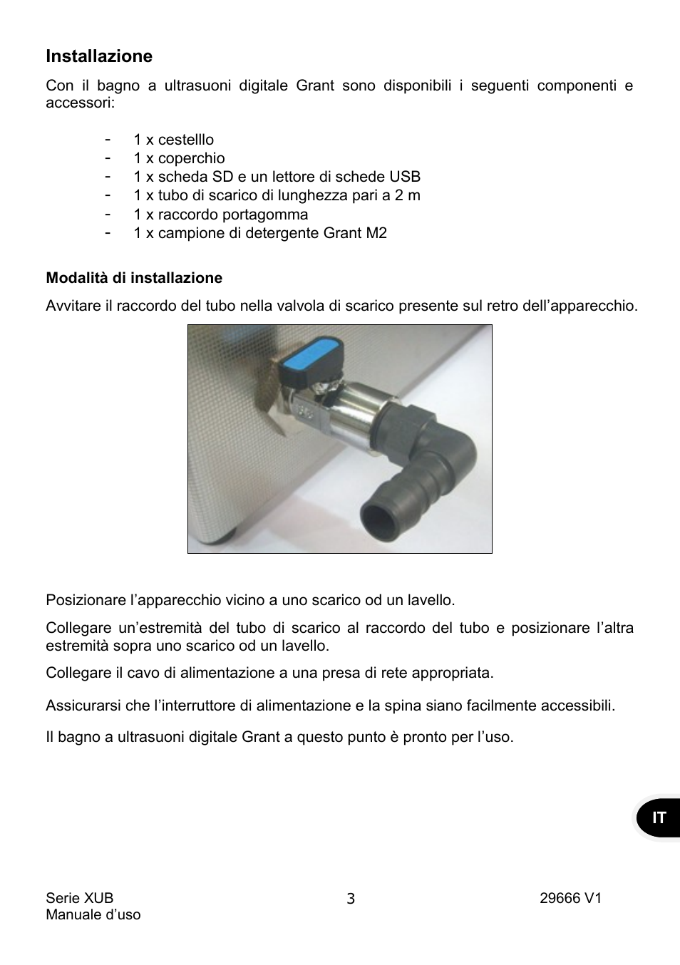 Installazione | Grant Instruments XUB Series User Manual | Page 97 / 156