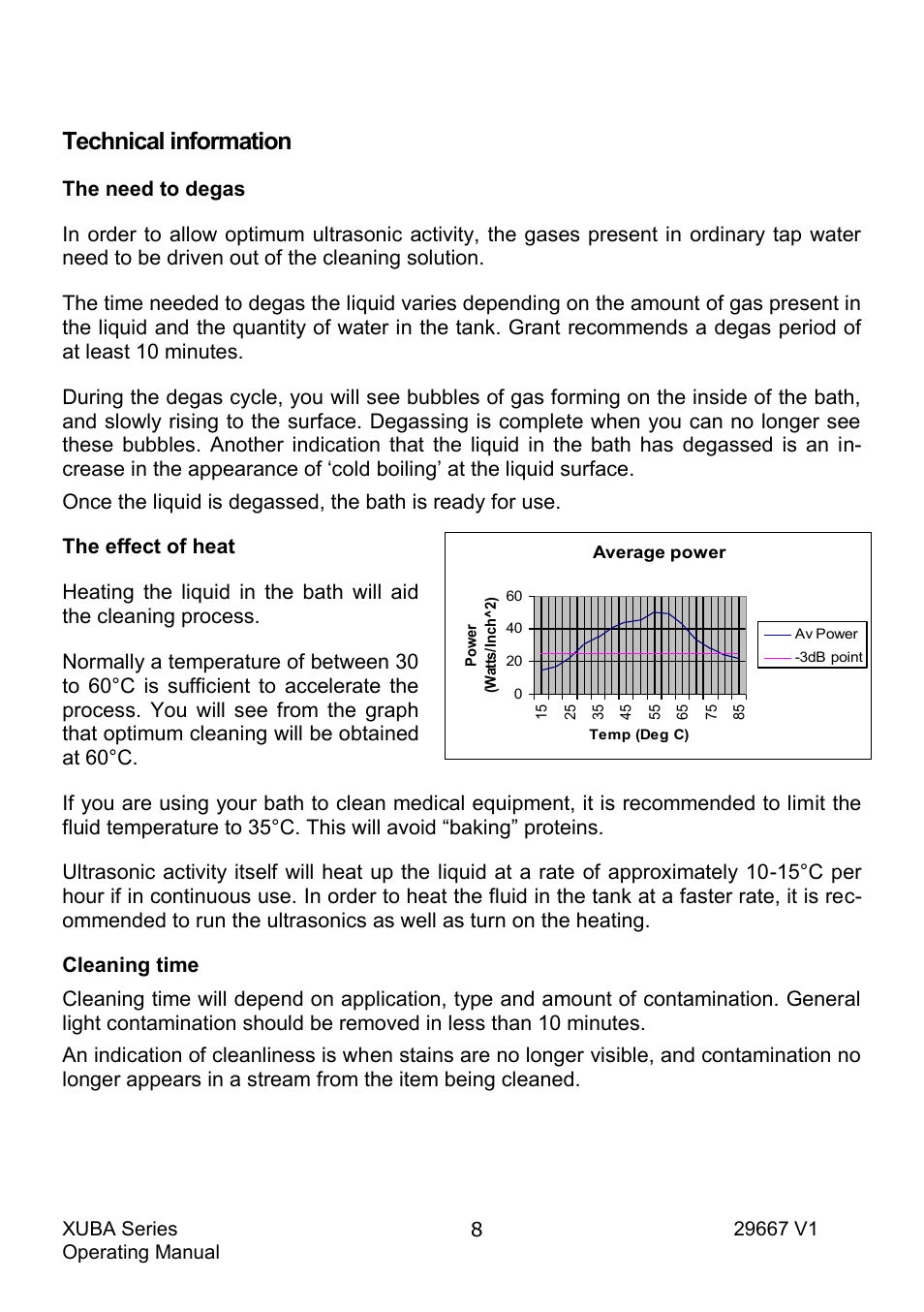 Technical information | Grant Instruments XUBA Series User Manual | Page 10 / 94