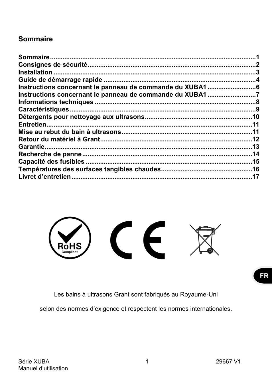 Grant Instruments XUBA Series User Manual | Page 21 / 94