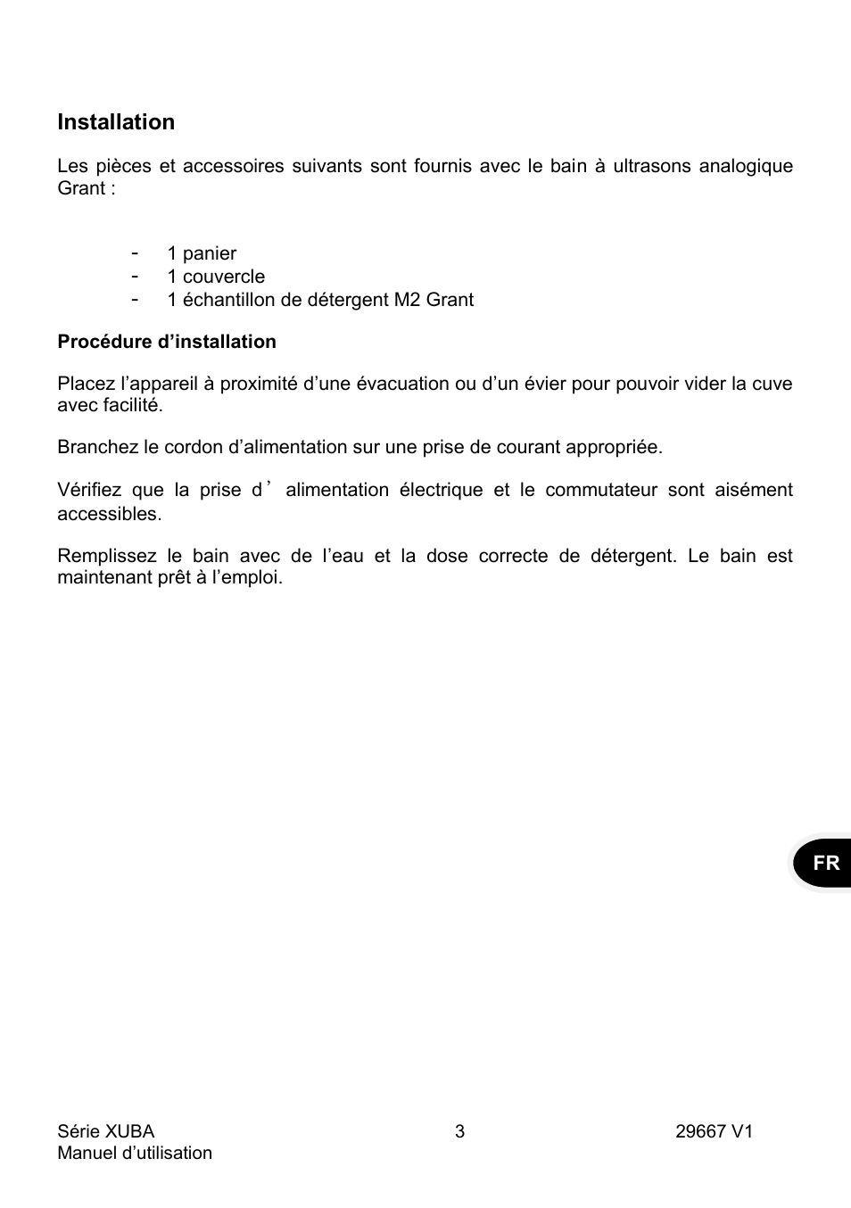 Installation | Grant Instruments XUBA Series User Manual | Page 23 / 94