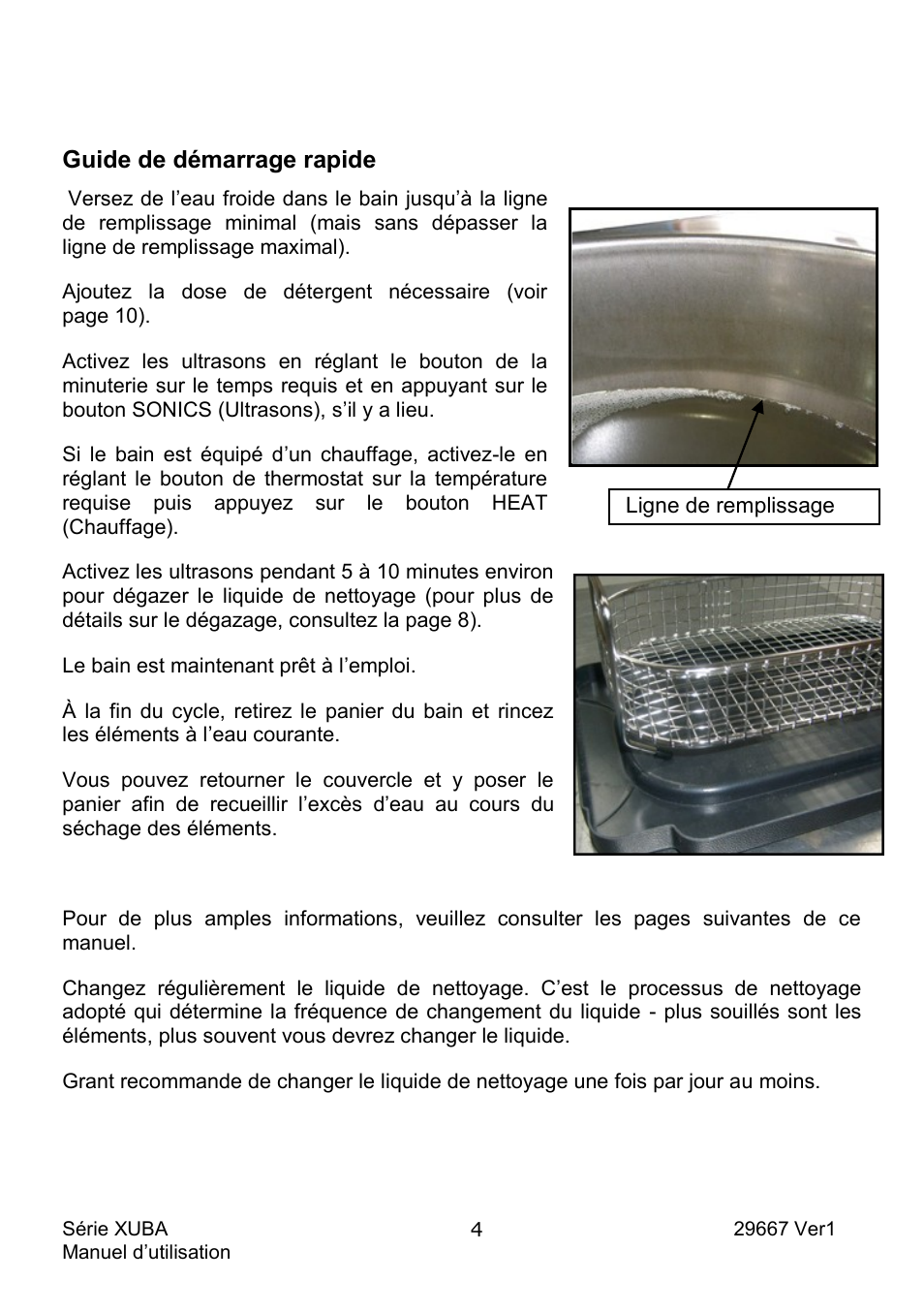 Guide de démarrage rapide | Grant Instruments XUBA Series User Manual | Page 24 / 94