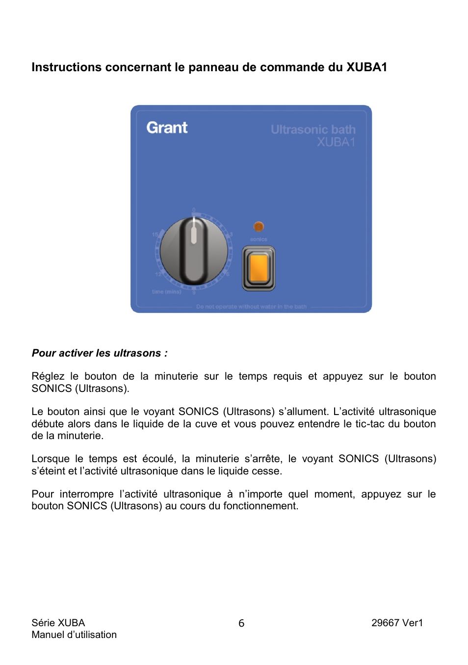 Grant Instruments XUBA Series User Manual | Page 26 / 94