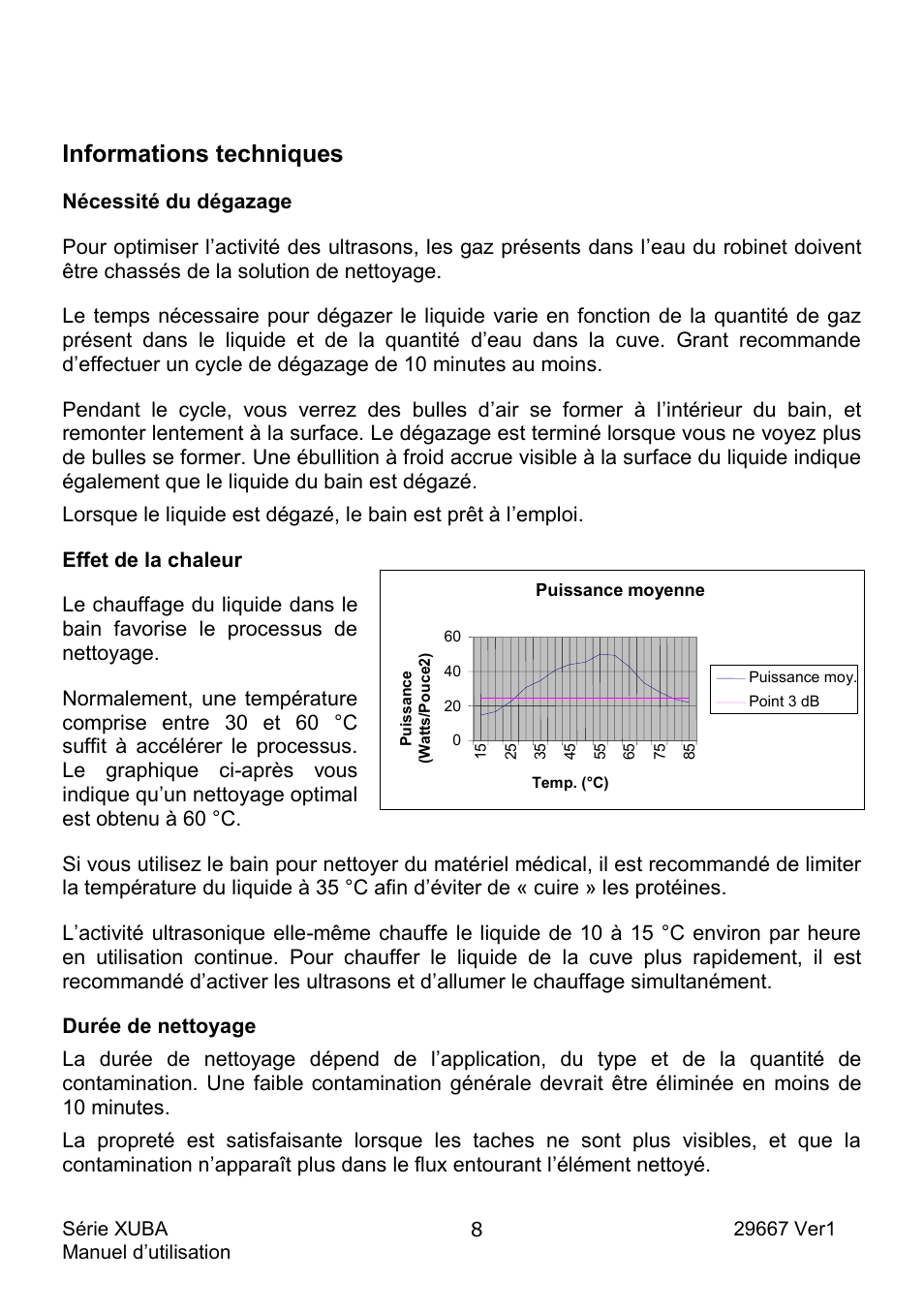 Informations techniques | Grant Instruments XUBA Series User Manual | Page 28 / 94