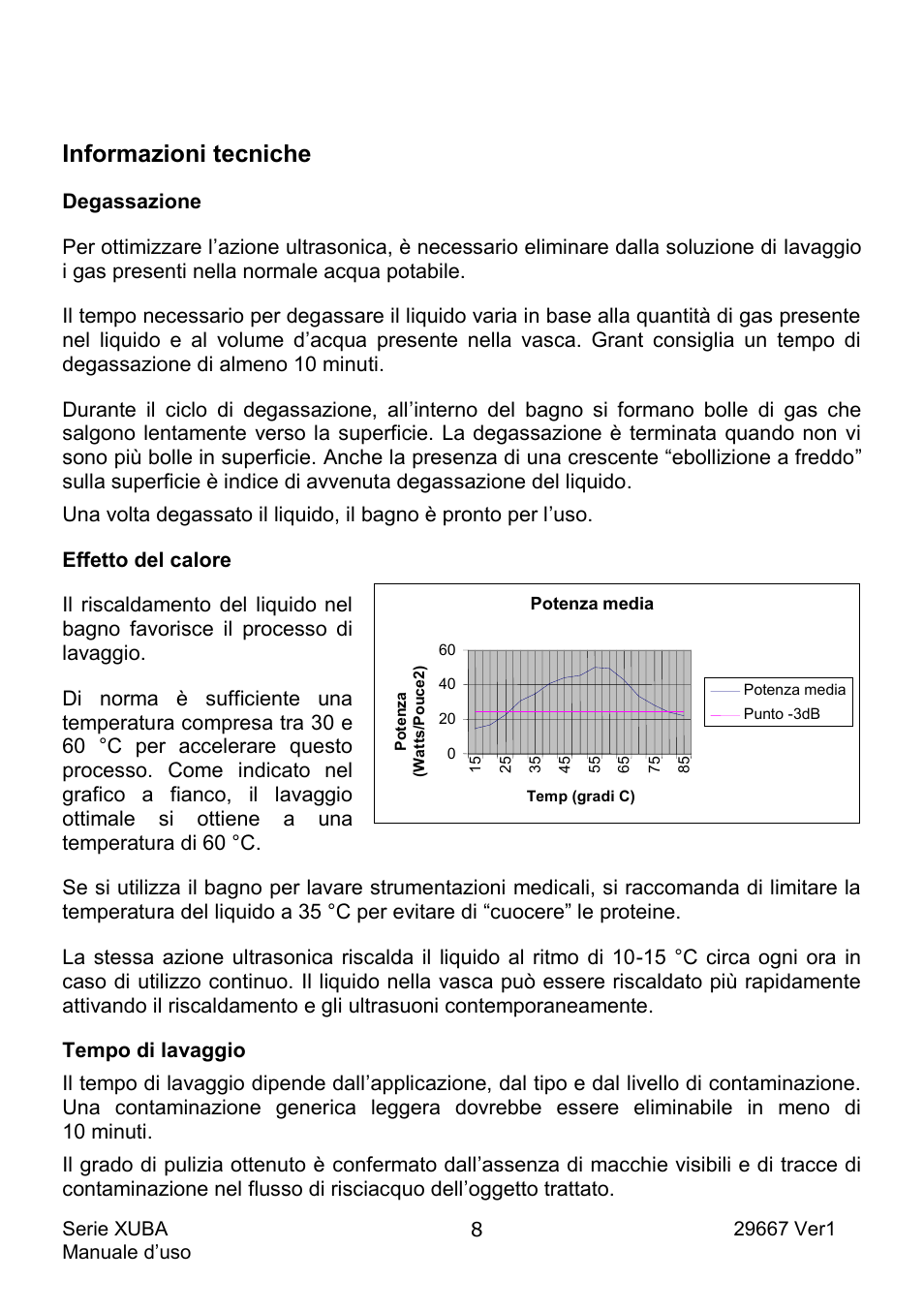 Informazioni tecniche | Grant Instruments XUBA Series User Manual | Page 64 / 94