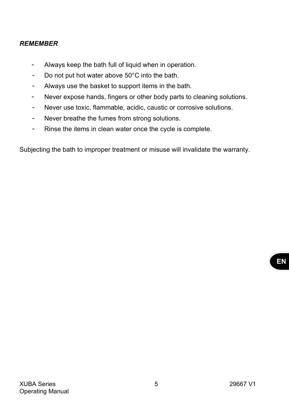 Grant Instruments XUBA Series User Manual | Page 7 / 94