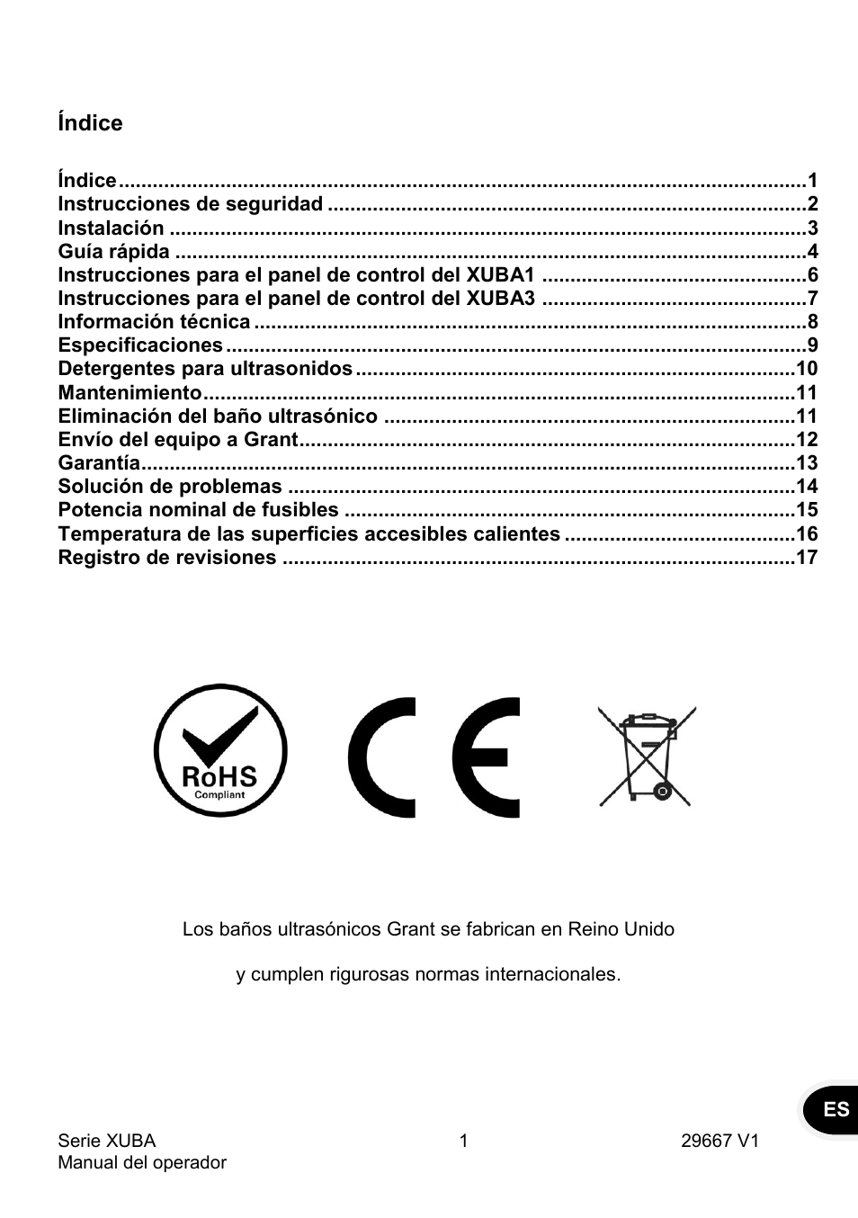 Grant Instruments XUBA Series User Manual | Page 75 / 94