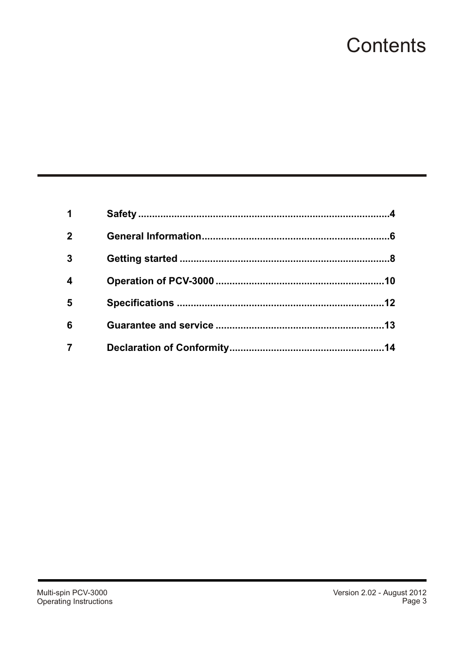 Grant Instruments PCV-3000 User Manual | Page 3 / 16