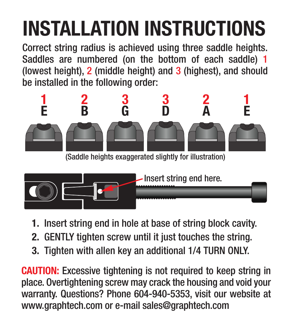 Graph Tech Ghost Floyd Rose User Manual | 1 page