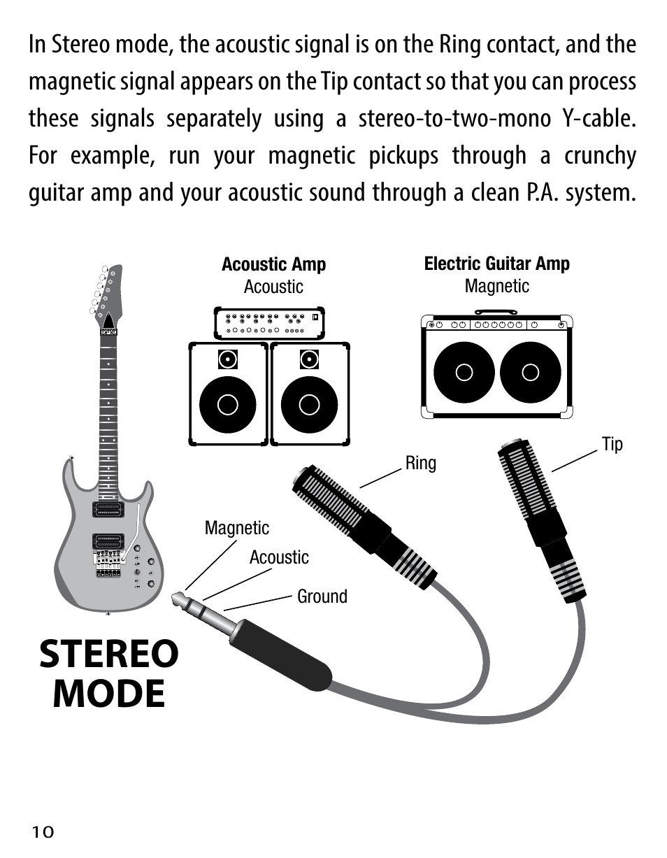 Stereo mode | Graph Tech Ghost User Manual | Page 10 / 76