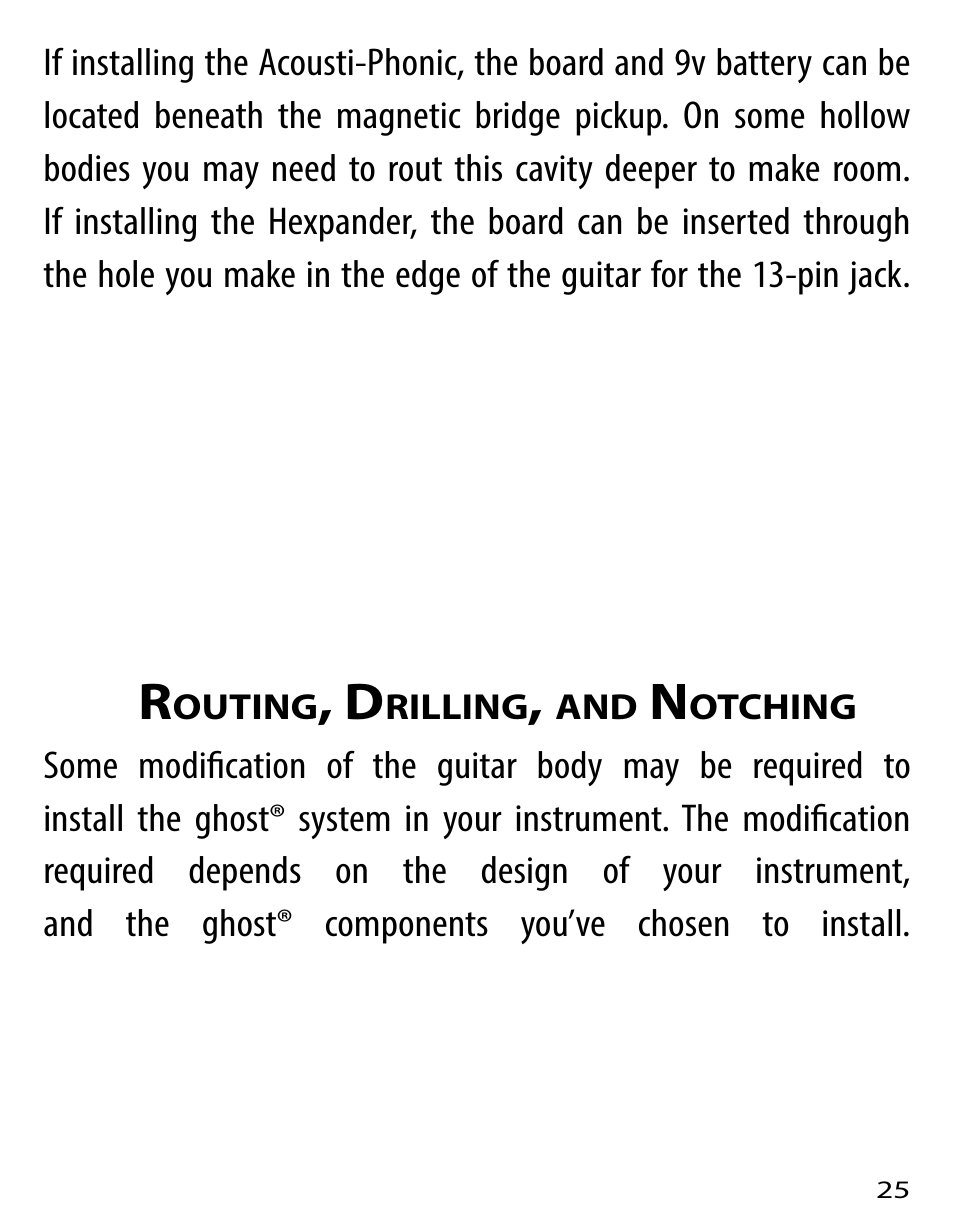 Graph Tech Ghost User Manual | Page 25 / 76
