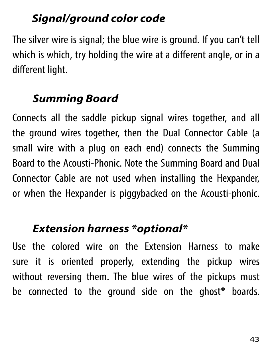 Graph Tech Ghost User Manual | Page 43 / 76