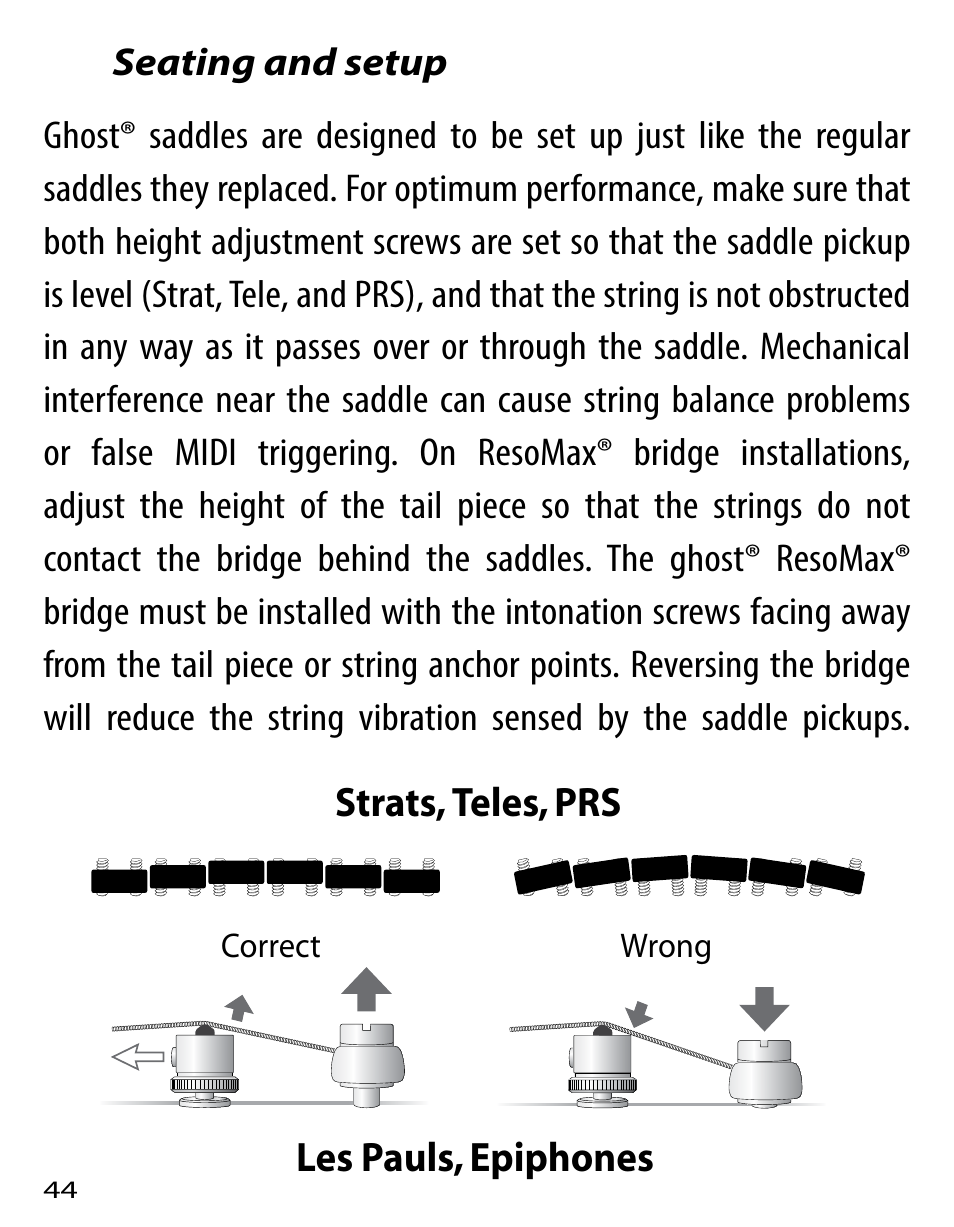 Graph Tech Ghost User Manual | Page 44 / 76