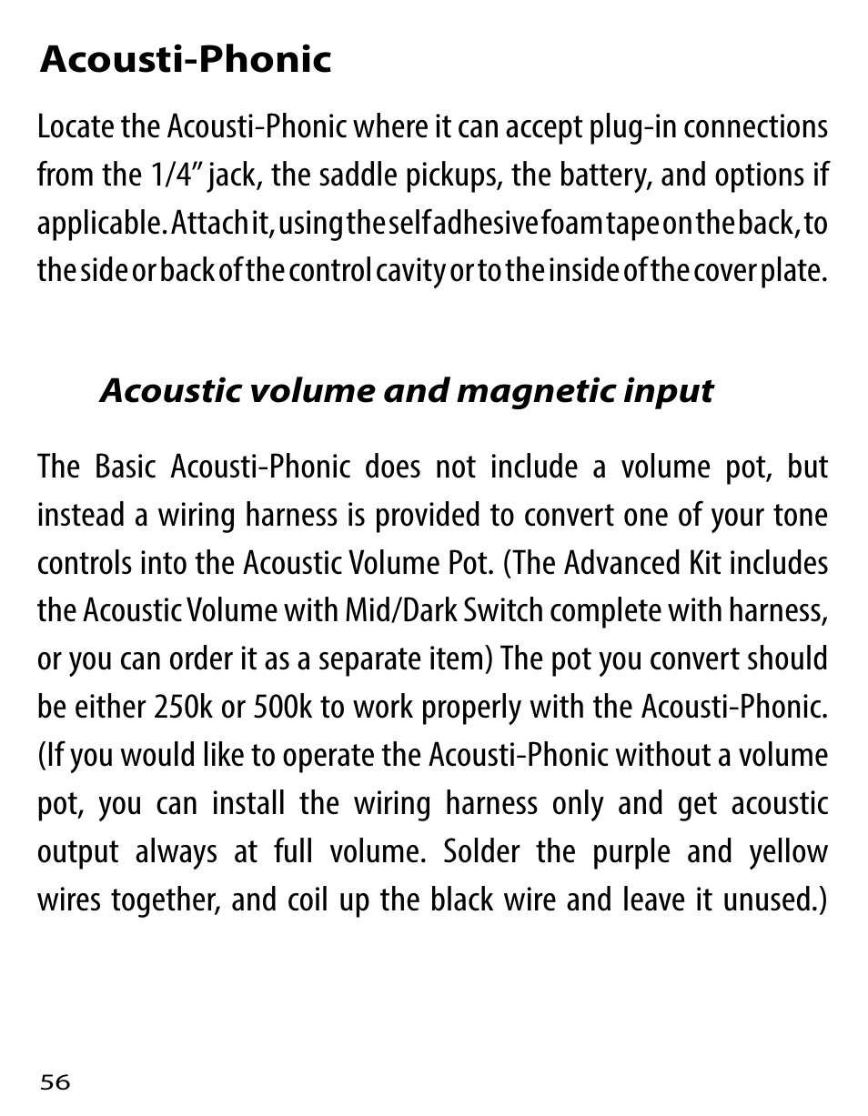 Acousti-phonic | Graph Tech Ghost User Manual | Page 56 / 76