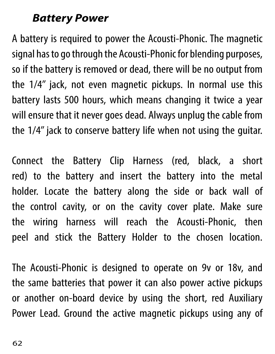 Graph Tech Ghost User Manual | Page 62 / 76