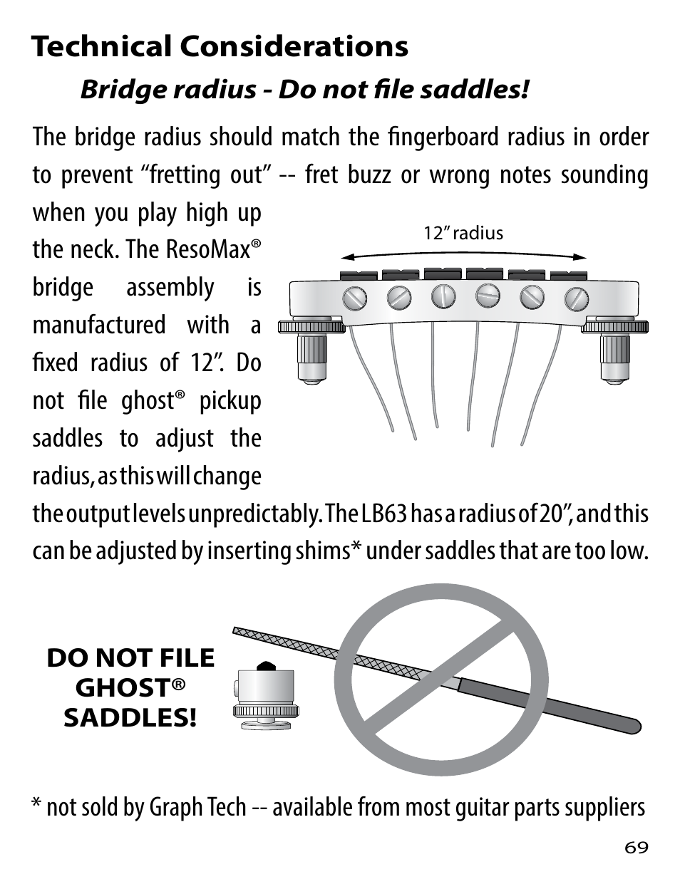 Technical considerations | Graph Tech Ghost User Manual | Page 69 / 76