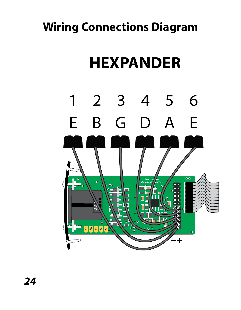 Wiring connections diagram | Graph Tech Ghost Acoustic MIDI User Manual | Page 26 / 32