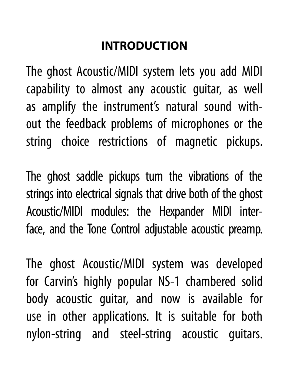 Graph Tech Ghost Acoustic MIDI User Manual | Page 3 / 32