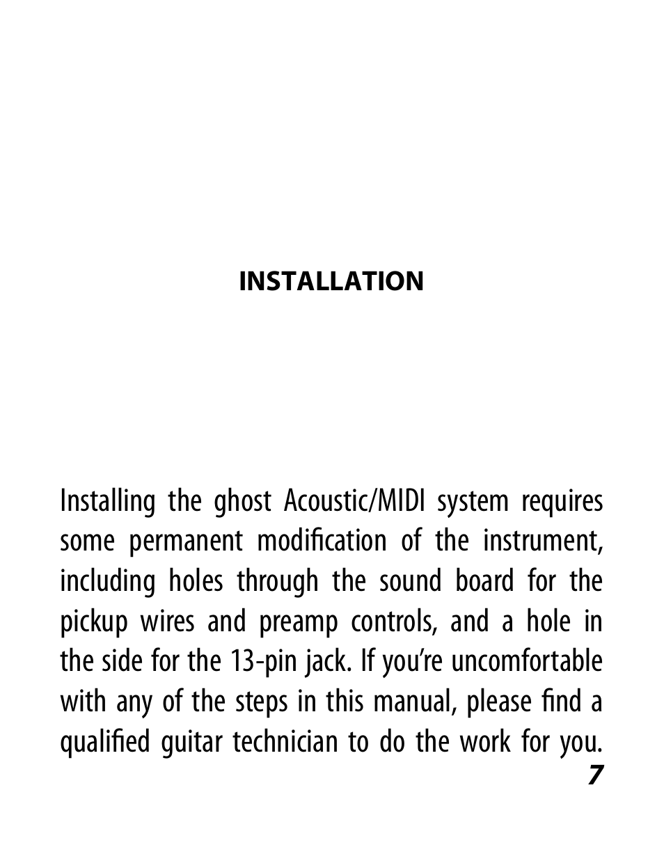 Graph Tech Ghost Acoustic MIDI User Manual | Page 9 / 32