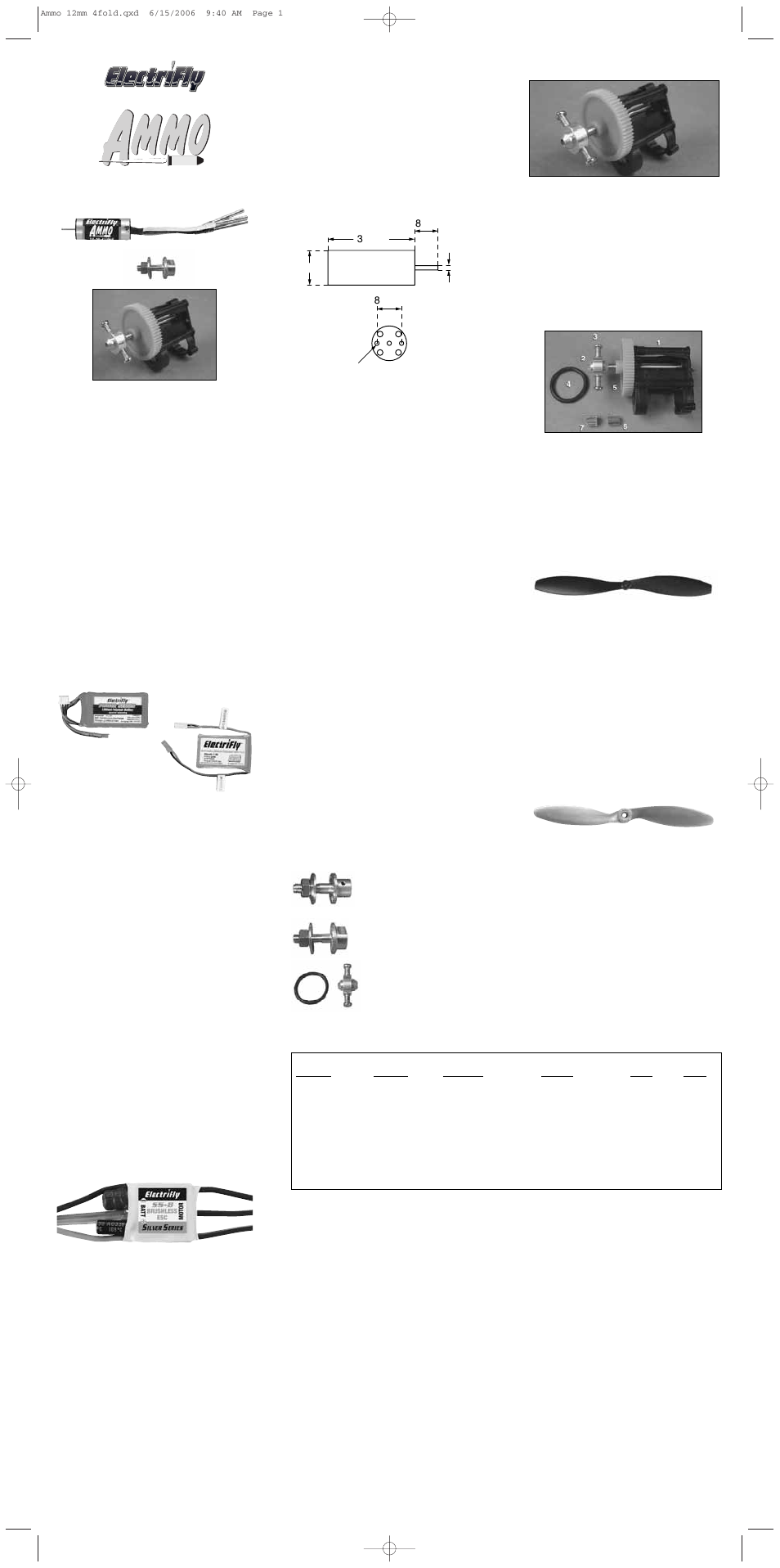 Great Planes Ammo 12mm Power System - GPMG5105-5110 User Manual | Page 3 / 6