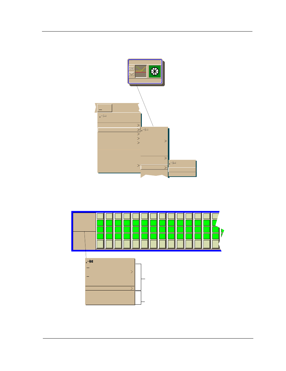 Figure 1-2, Figure 1-3, Accessing icon subviews menus from labels -3 | Cabletron Systems 3Com PortSwitch Hub User Manual | Page 16 / 79